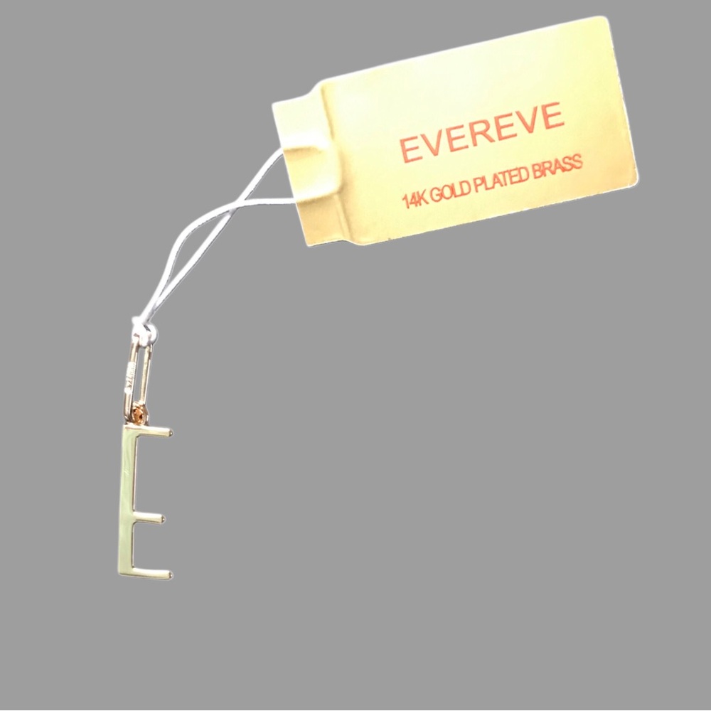 Evereve Gold Plated Brass E Initial Pendant